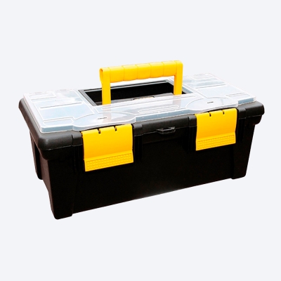 Caja Herramientas 16" Con Tapa Organizadora