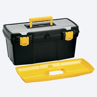 Caja Herramientas 19" Apilable Con Tapa Organizadora